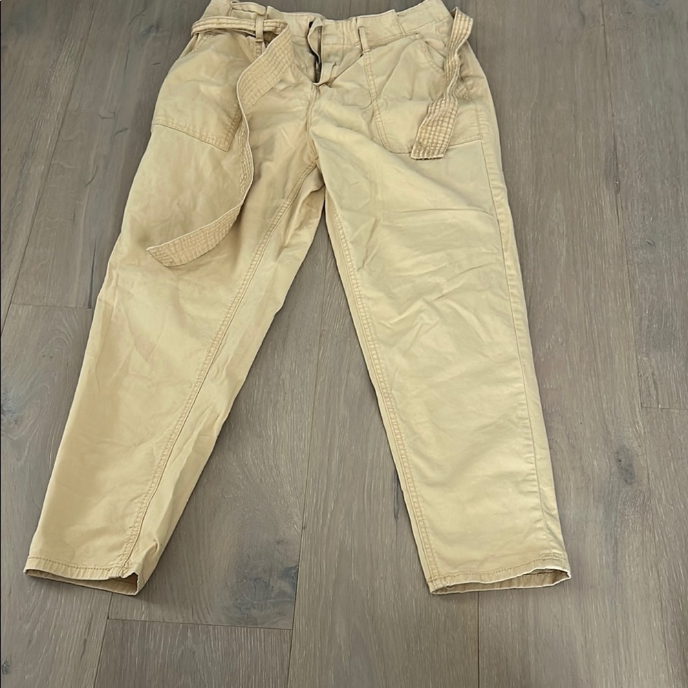 Vanilla Star Tan Straight Leg Pants Relaxed Fit